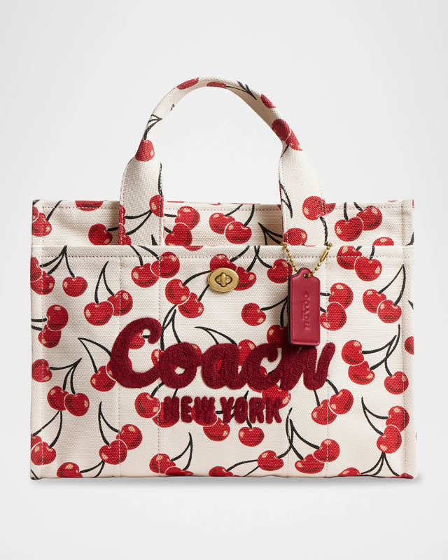 Cargo Cherry-Print Canvas Tote Bag
